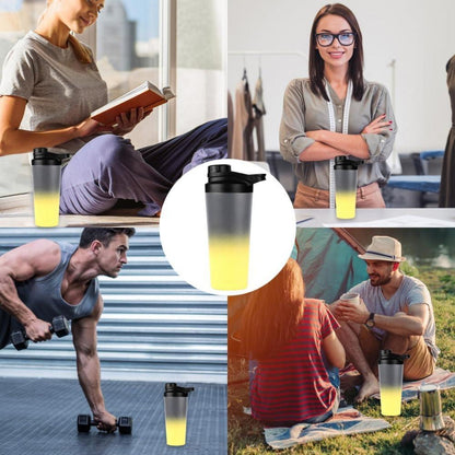 EACHPT Protein Shaker 750ml Edelstahl Vakuum Isoliert Auslaufsicher