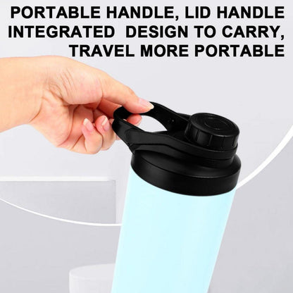 Protein Shaker 750ML Edelstahl Isoliert Auslaufsicher für