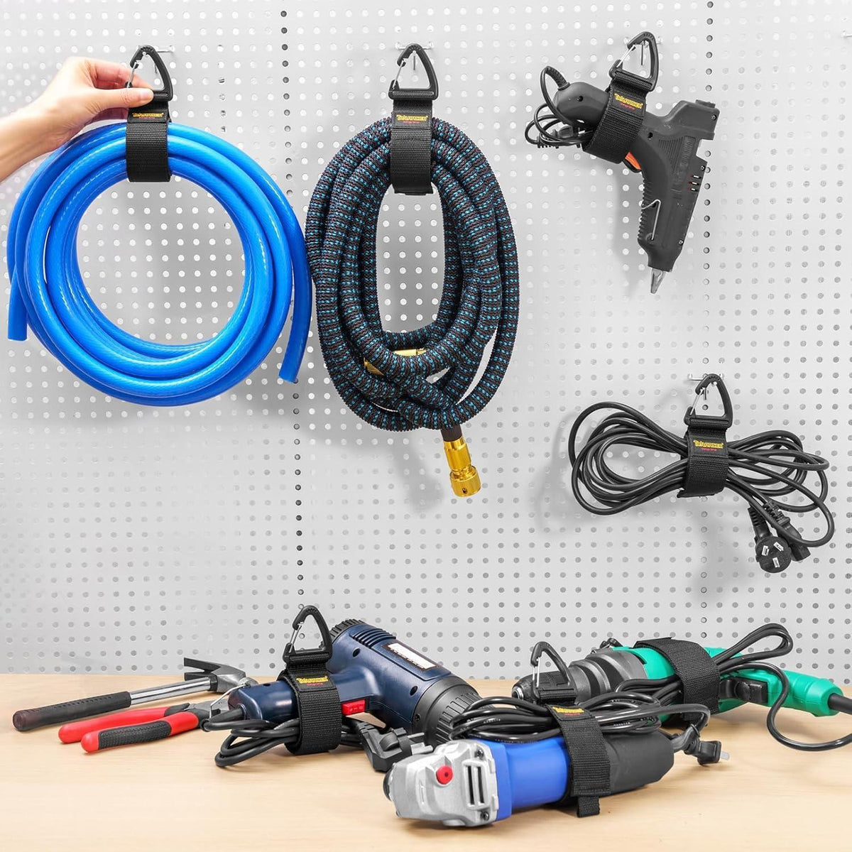 Klettband mit Öse und Dreiecksschnalle – 10er-Pack, 3 Größen