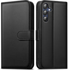 Handyhülle Samsung Galaxy A25 5G Premium Leder Schwarz