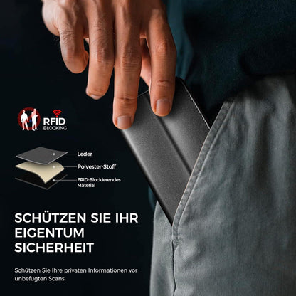 EASDNB Samsung Galaxy A25 Hülle Wallet Leder Schwarz