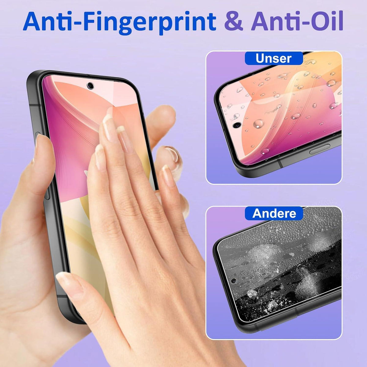 Panzer Glas für Google Pixel 9, 9H Härte, Kratzfest, Ultra HD