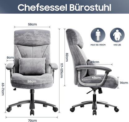 Ergonomischer Bürostuhl 200KG, Hoher