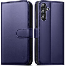 Handyhülle für Samsung Galaxy A54 5G Leder Flip Case Blau