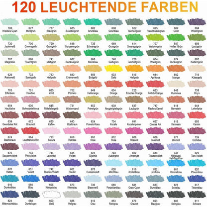 120 Acrylstifte Set – Wasserfest, Brush Tip, Vielseitig