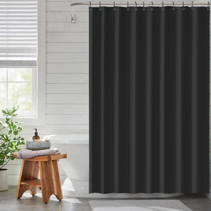 Duschvorhang Schwarz 180x180 cm Anti-schimmel Wasserdicht Badezimmer