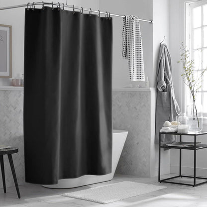 Funria Duschvorhang Schwarz 180x180cm Anti-Schimmel Wasserdicht Badezimmer