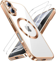 iPhone 16 Magnetische Handyhülle mit Schutzfolie und Militärstandard
