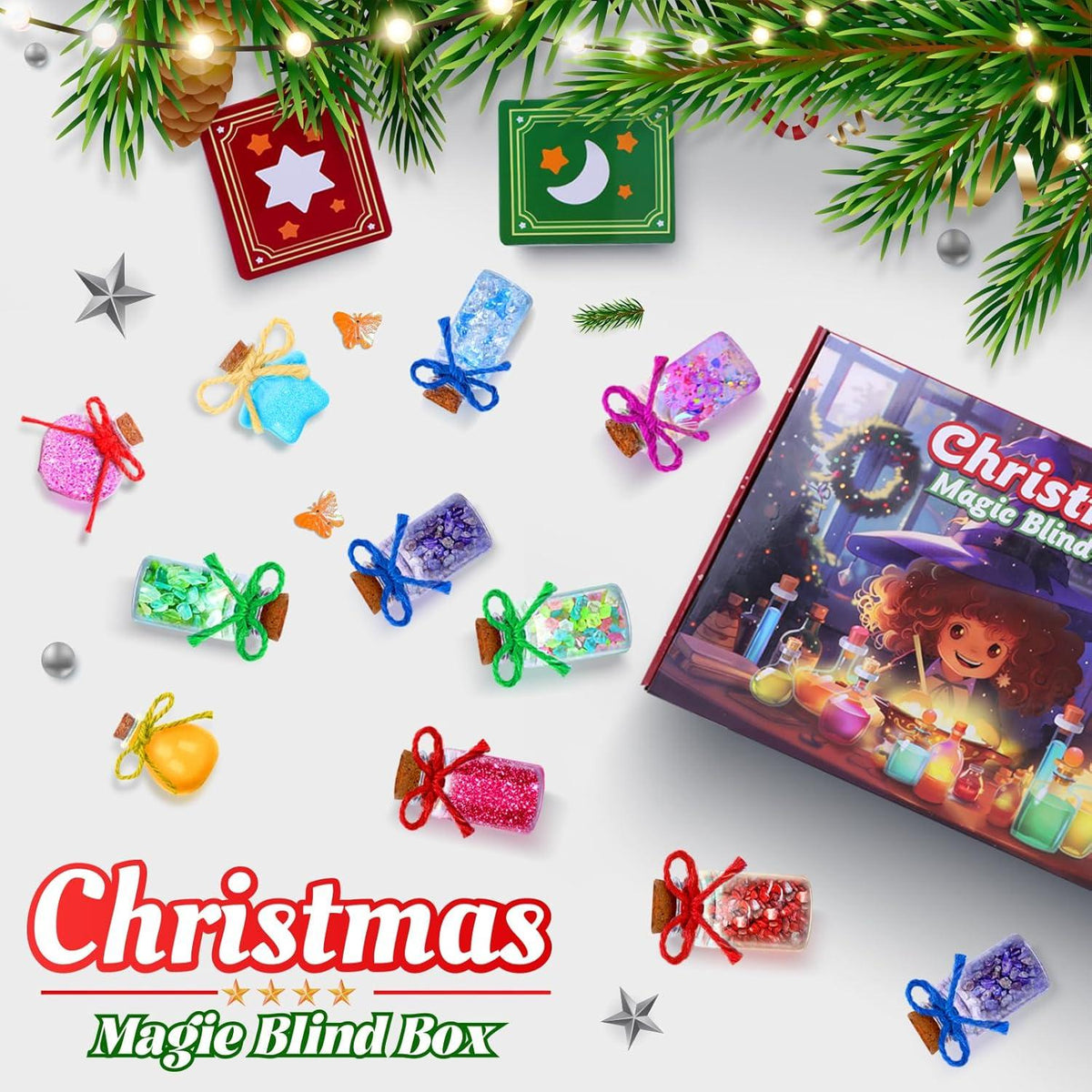 Adventskalender 2024 Kinder Zaubertrank Kreativ Set Weihnachten 24