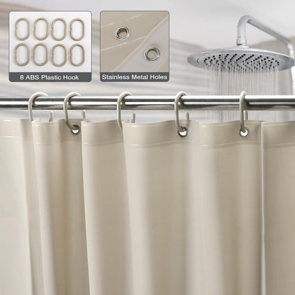 Duschvorhang Beige 120x200cm Anti-schimmel Wasserdicht