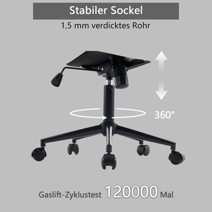 Ergonomischer Bürostuhl in Lederoptik und Wippfunktion, bis 136 kg belastbar