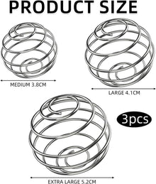 3er Set Edelstahl Shaker Kugel Protein Mixer Ball für