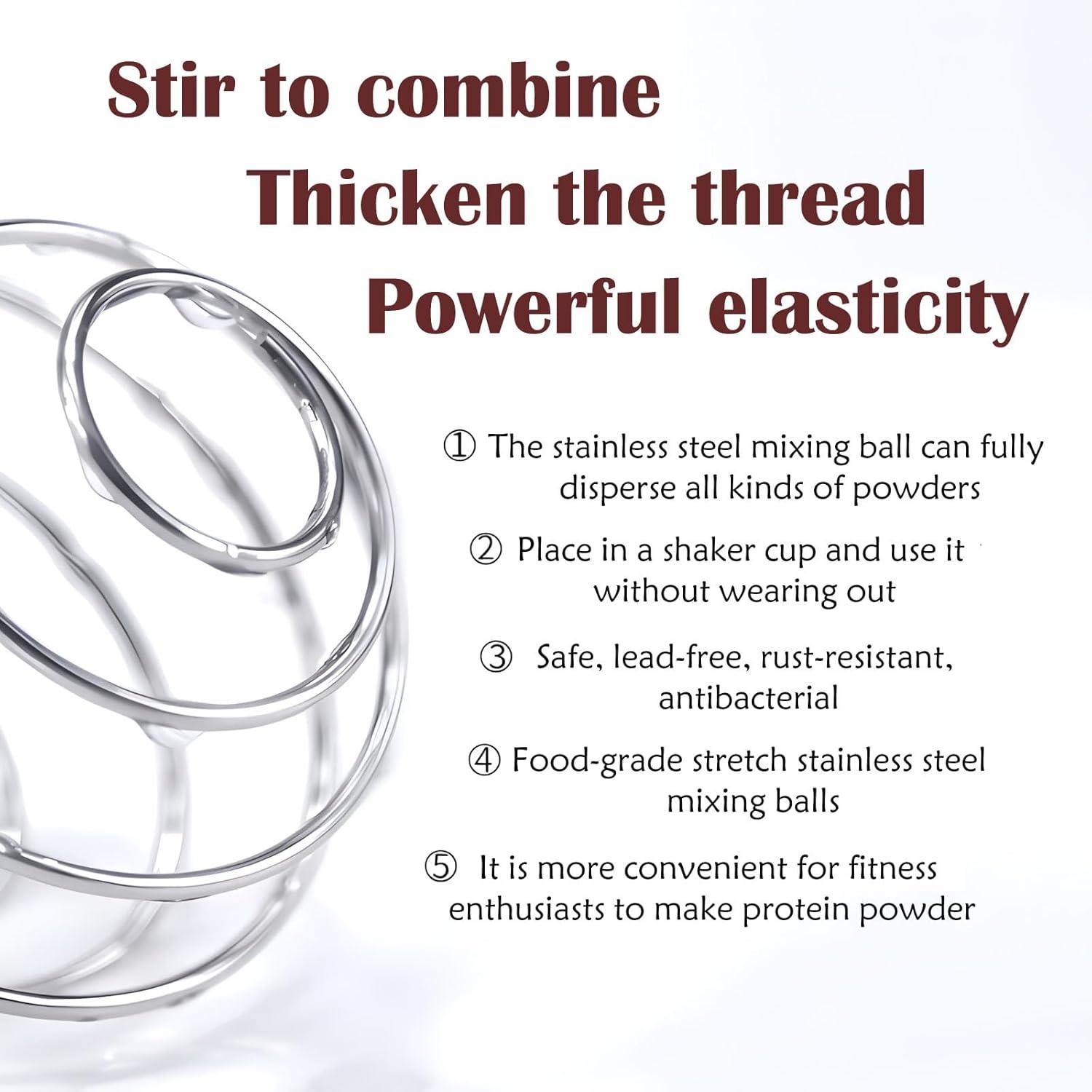 3er Pack Edelstahl Shaker Mixer Kugel Protein Fitness Ball