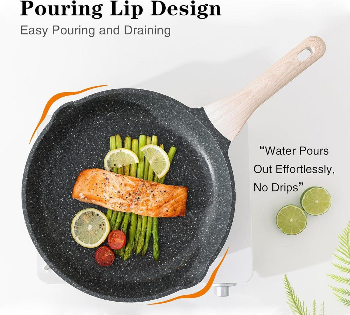 28cm Kordisen Bratpfanne mit Granit-Beschichtung - Antihaft Chef's