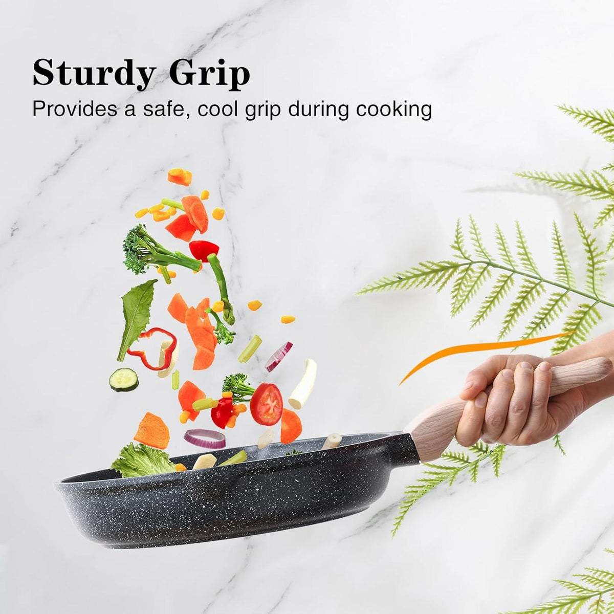 28cm Kordisen Granit Bratpfanne Antihaft Stein Pfanne Chef's Pan Induktion