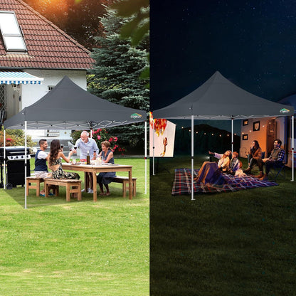 Pavillon 3x3 wasserdicht stabil mit Seitenwänden und Sandsäcken in Grau