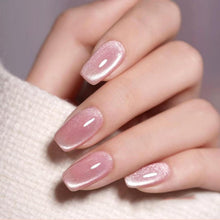 24 Nageltips Set Acrylnägel Press On Nails Katzenaugen-Design