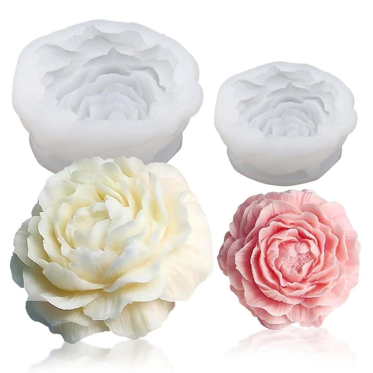 Silikonform Blumen für Kerzen, Seife & Epoxidharz