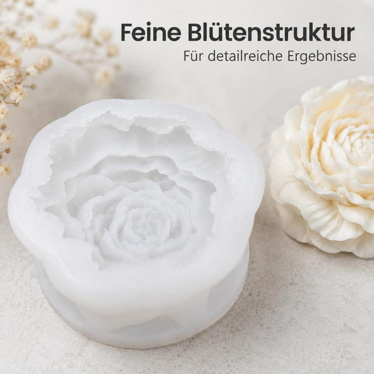 Silikonform Blumen für Kerzen, Seife & Epoxidharz
