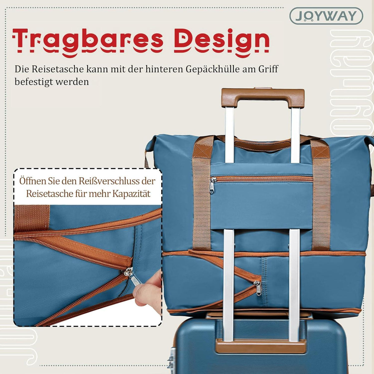 3-teiliges ABS Hartschalen Kofferset Blau XL-76cm TSA-Schloss