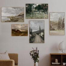 Hyidecorart Vintage Meereslandschaft Leinwandbild Holzrahmen