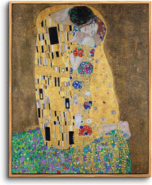 Vintage Leinwandbild mit Holzrahmen 30x40 cm Gustav Klimt Kunstwerk