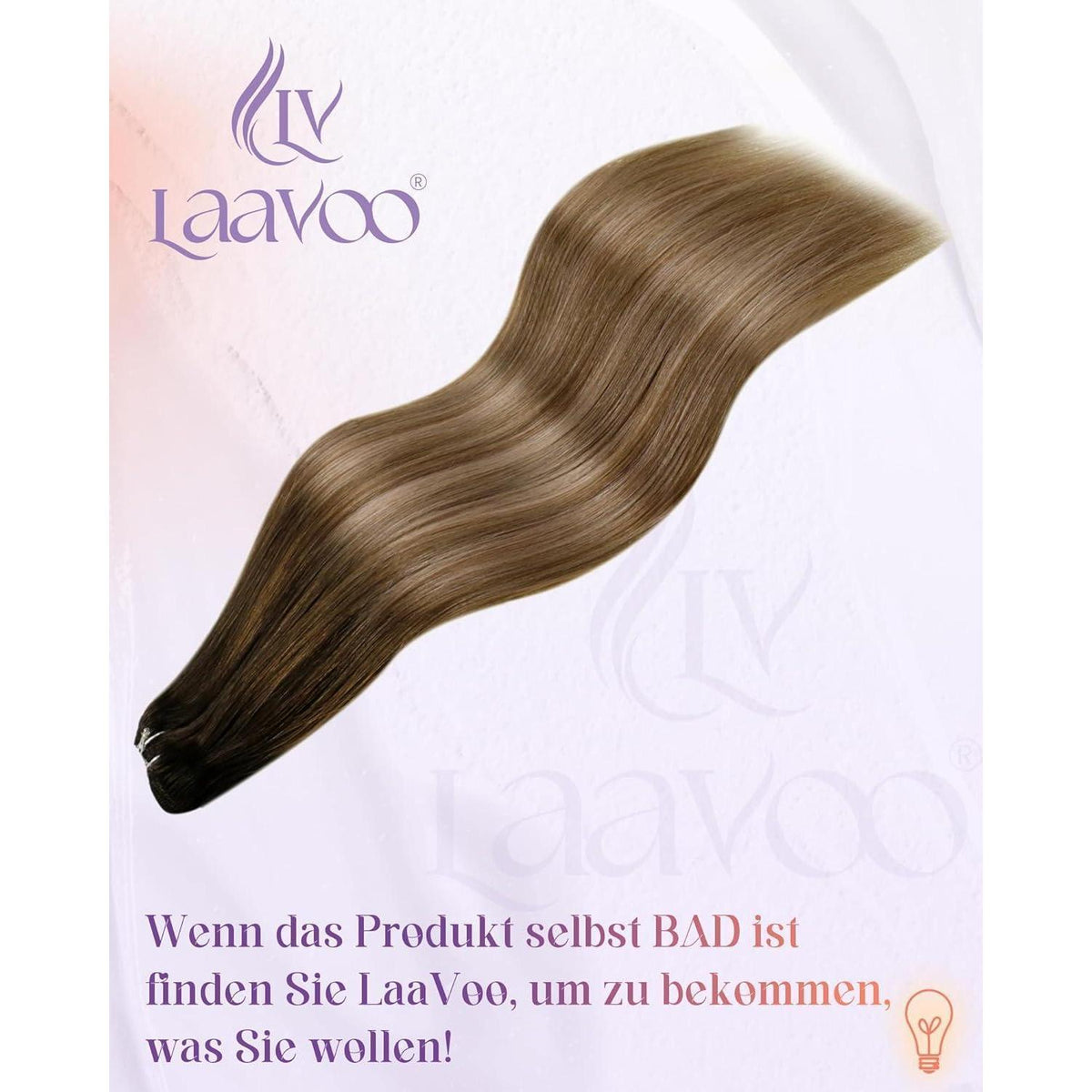 Echthaar Tressen Braun Ombre – 45cm, 100g, #2/6/18