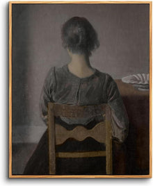 Vintage Frauenporträt Leinwandbild mit Holzrahmen 30x40 cm