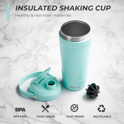 Edelstahl Protein Shaker 750ml Eiweiß Shaker Vakuum IsolierbecherFitness Shake