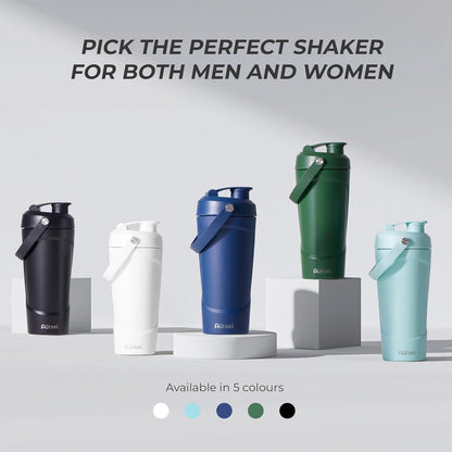 Edelstahl Protein Shaker 750ml Eiweiß Shaker Vakuum IsolierbecherFitness Shake