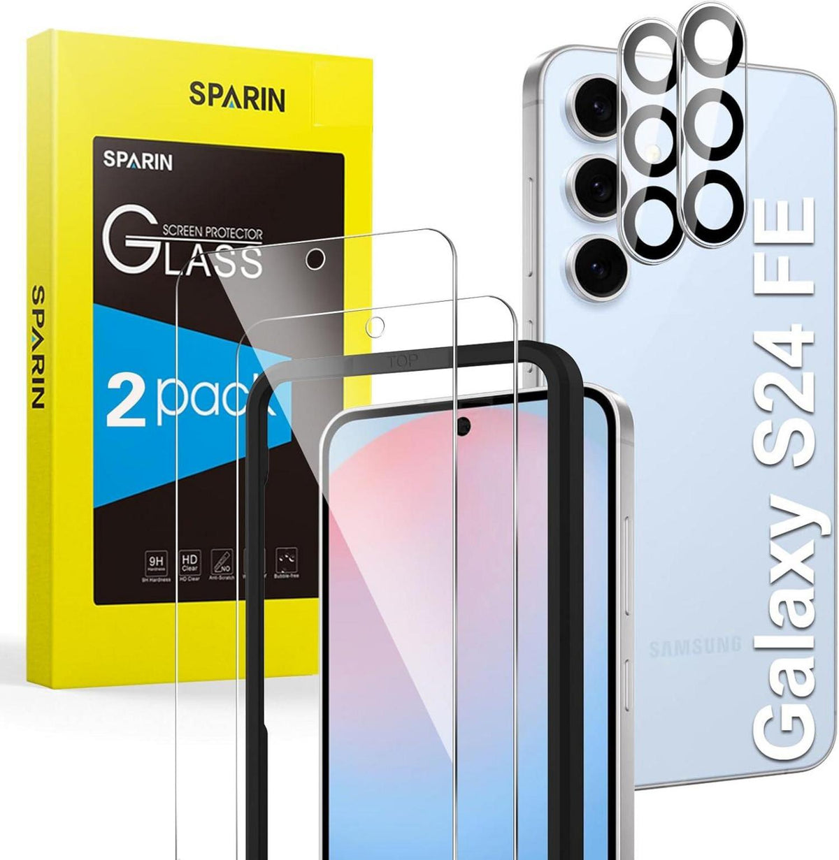 Panzer Schutzglas Samsung S24 FE 6,7 Zoll HD-klar Anti-Kratz & Blasen