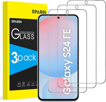 Panzer Schutzglas für Samsung Galaxy S24 FE 6,7 Zoll 9H Härte HD-Klar