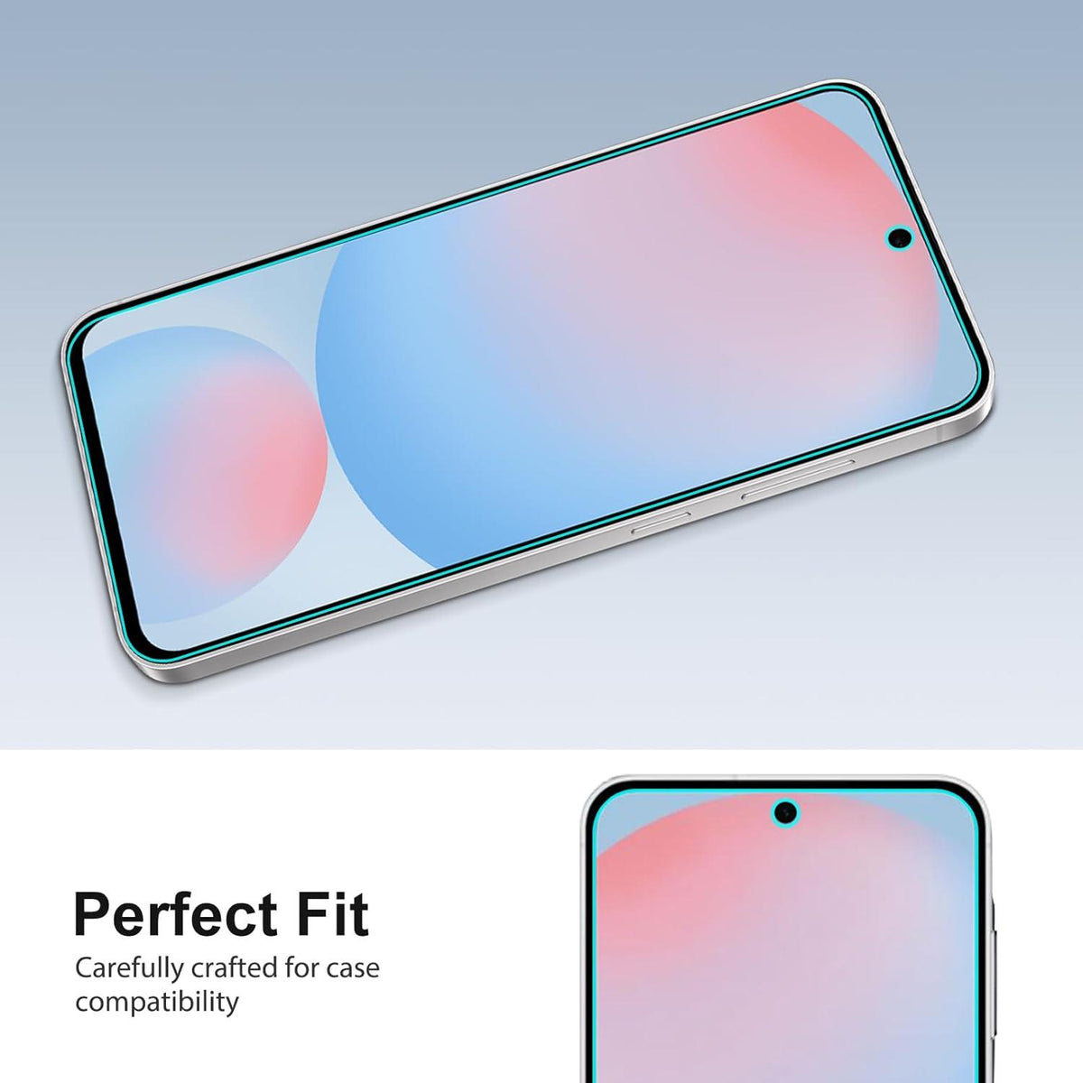 Panzer Schutzglas für Samsung Galaxy S24 FE 6,7 Zoll 9H Härte HD-Klar