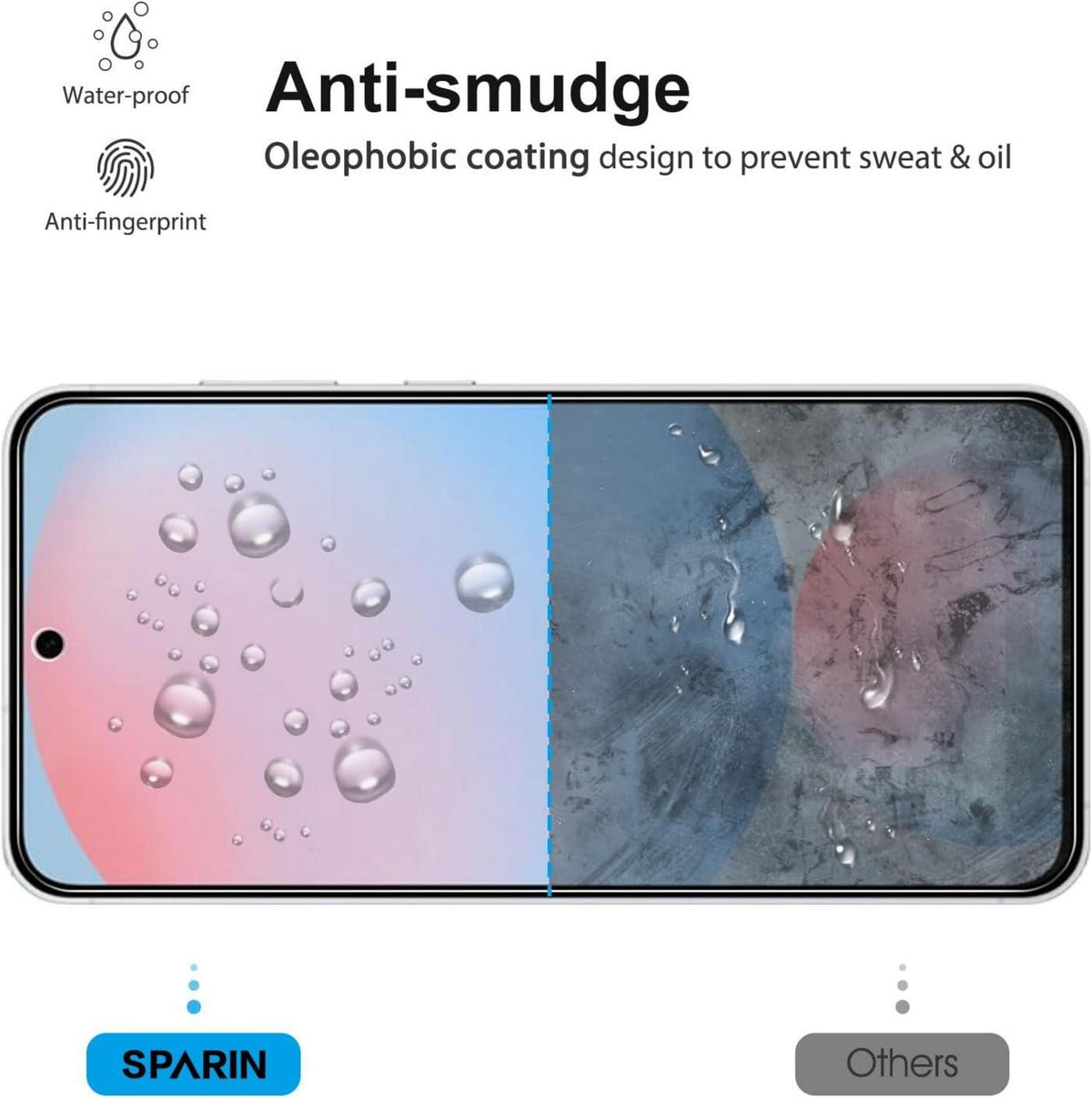 SPARIN 3 Stück Samsung Galaxy S24 FE Panzer Schutz Glas 6,7 zoll 9H Härte HD-Klar Displayschutzfolie