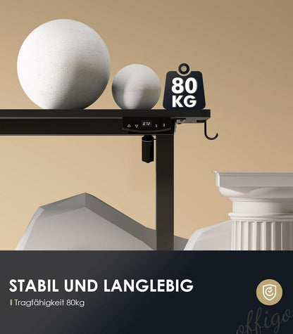 Höhenverstellbarer Schreibtisch 120cm Elektrisch USB Memory