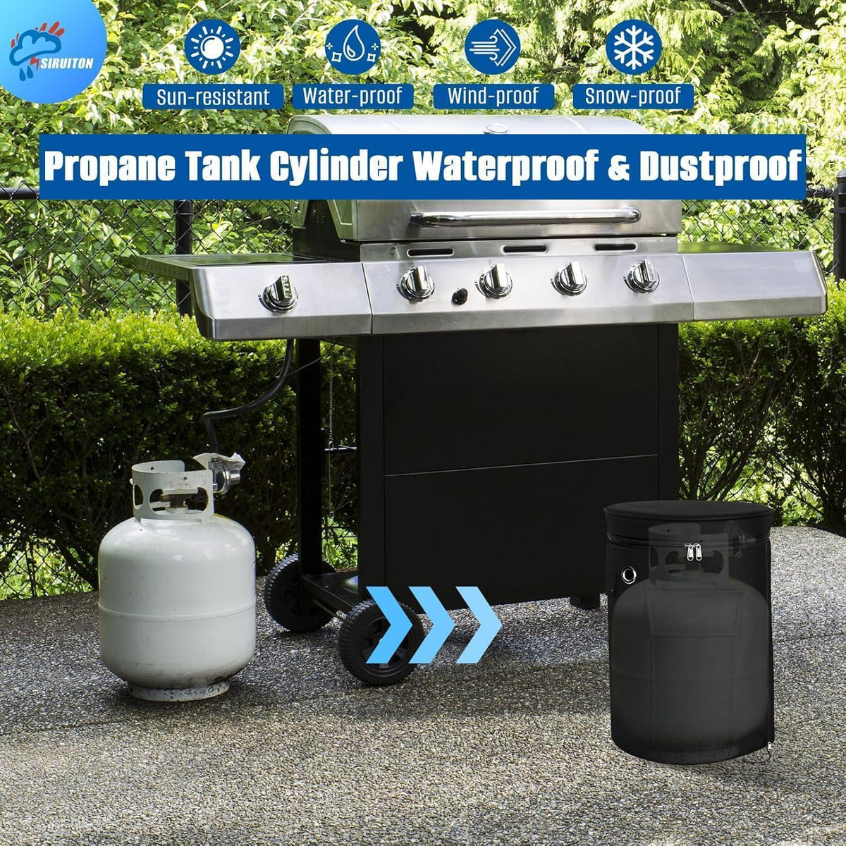 Gasflaschenabdeckung 11kg – Wasserdicht & Winddicht