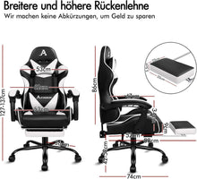 Videospielstuhl ergonomisch Massage Gaming Stuhl Fußstütze