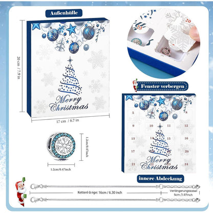 Adventskalender Mädchen 2024 Schmuck DIY-Charms Armband Set