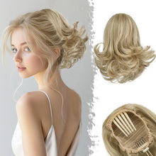 Kurzes Blondes Welliges Ponytail Extension Haarteil 25cm mit Kordelzug