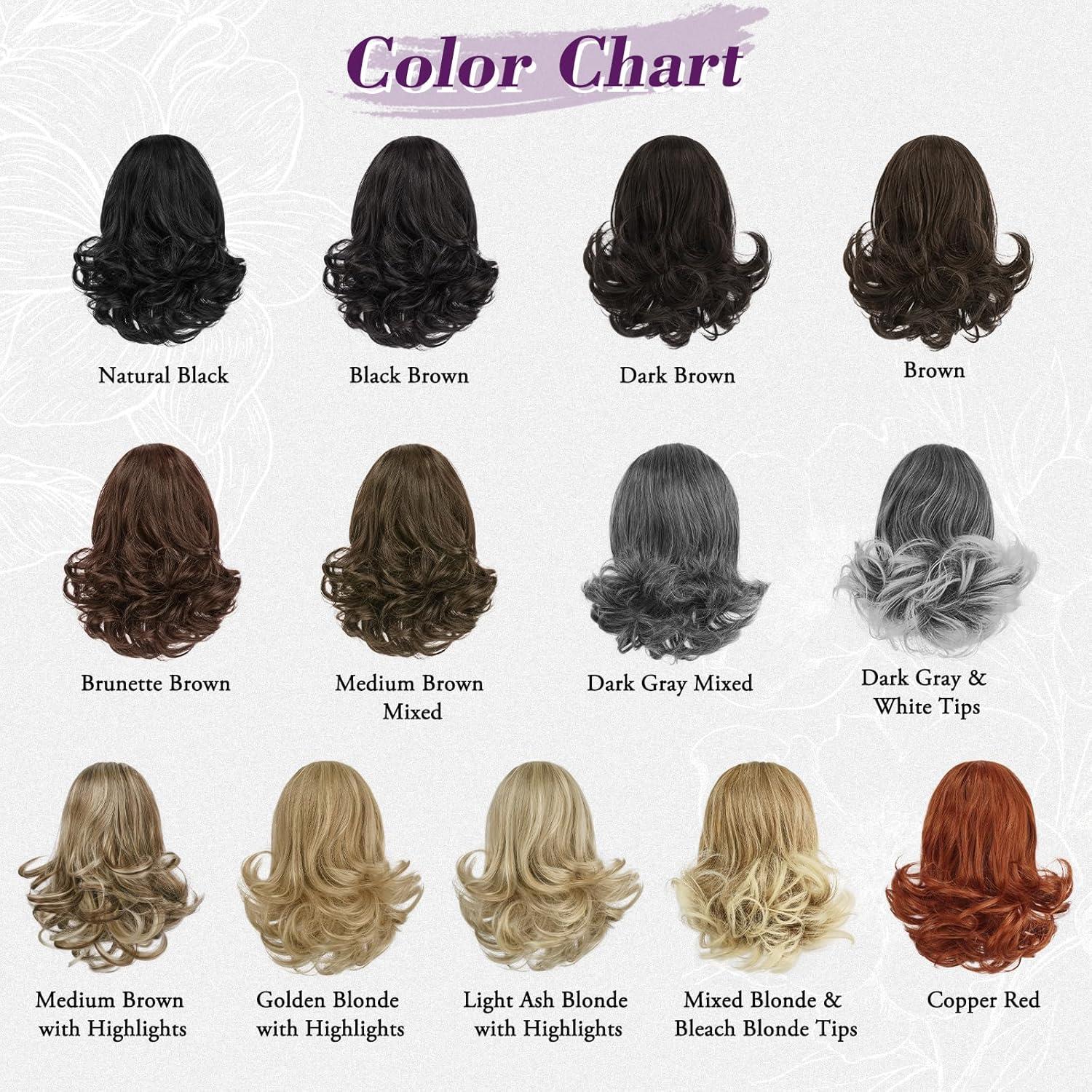 Pferdeschwanz Haarteil 25cm Synthetisch Wellig Damen Blond Highlights