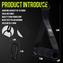 Latzuggriff Set für Kabelzug & Fitnessbänder, 2 Stück, Noir Bleu