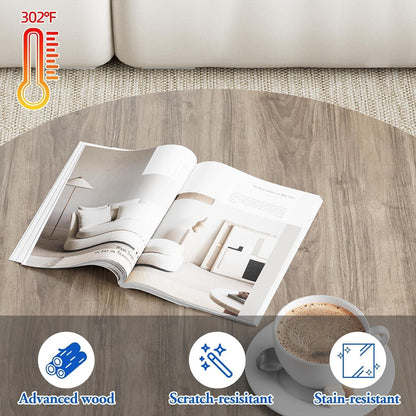 Runde Couchtische Set 2 Beistelltischen Metallrahmen Wohnzimmer