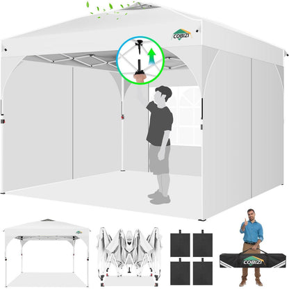 3x3m Faltpavillon Wasserdicht mit 3 Seitenteilen & Sandsäcken