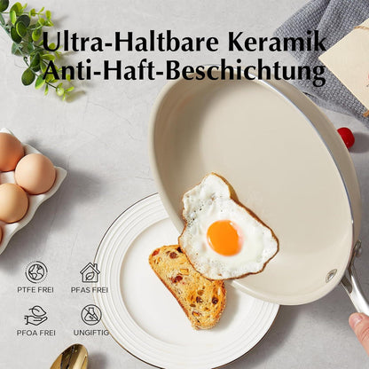 Keramik Pfanne Induktion 20cm Antihaftbeschichtung Bratpfanne