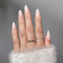 24er Set Nude Gradient Kunstnägel - Kurz & Oval - Aufklebbare Fake