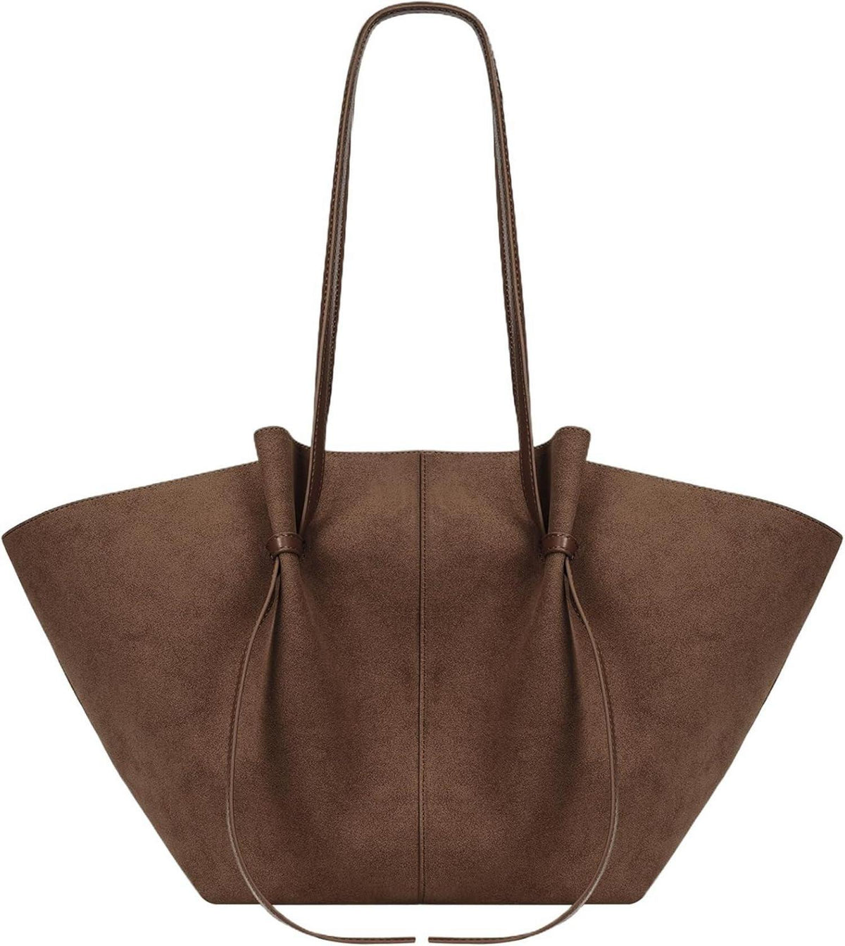 Große Schwarze Kunstleder Tote Bag mit Verstellbarem Schulterriemen
