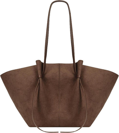 Große Schwarze Kunstleder Tote Bag mit Verstellbarem Schulterriemen