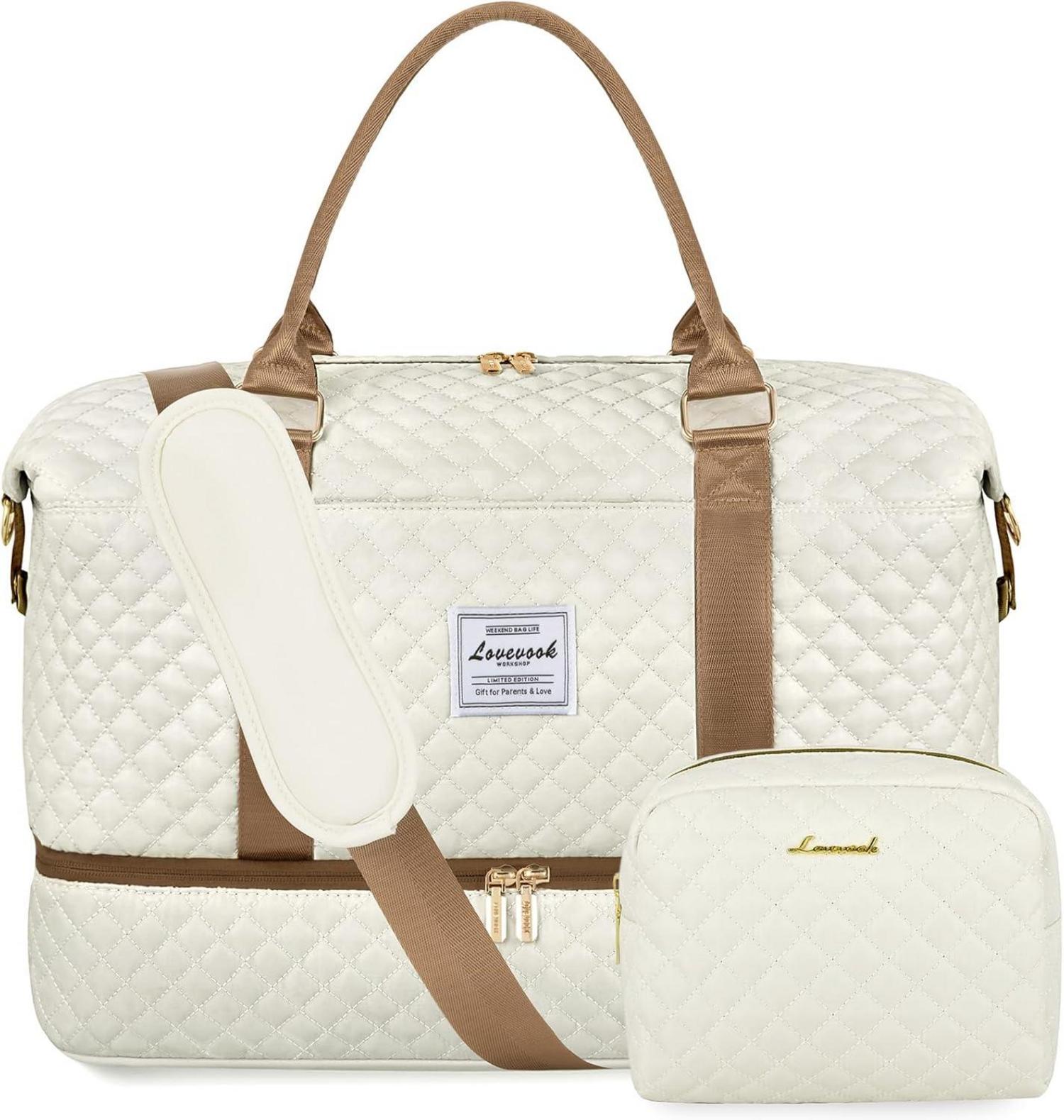 Damen Reisetasche Sporttasche mit Schuhfach Nassfach Wasserdicht