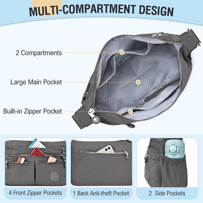 TEUEN Damen Crossbody Bag Große Kapazität Wasserdicht Schultertasche