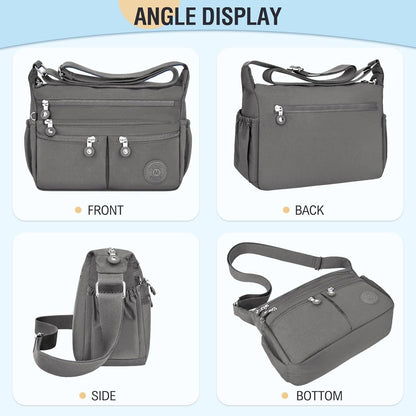 Crossbody Bag Damen Große Kapazität Wasserdicht Nylon Umhängetasche